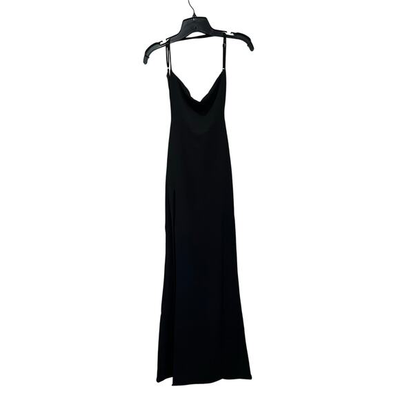 Babyboo Beatrix Maxi Dress Black Slit Formal Evening Gown NWT XS Y2K - Picture 4 of 10
